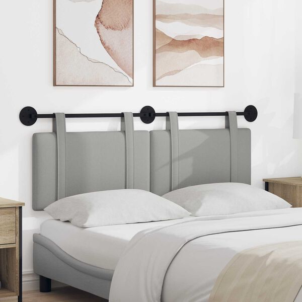 vidaXL Testata appesa Grigio Nuvola 150 x 55 x 5 cm Tessuto