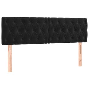 vidaXL Testiera Nera 160x7x78/88 cm in Velluto