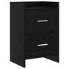 vidaXL Comodini Rovere Nero 40 x 30 x 60 cm Legno ingegnerizzato