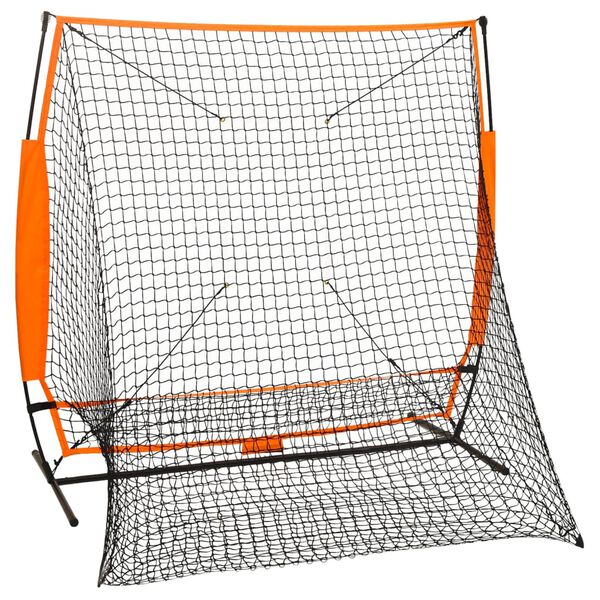 vidaXL Rete da Allenamento Multisport Baseball Nera 174x76x158,5 cm