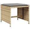 vidaXL Set Pranzo da Giardino 9 pz con Cuscini Beige Misto Polyrattan