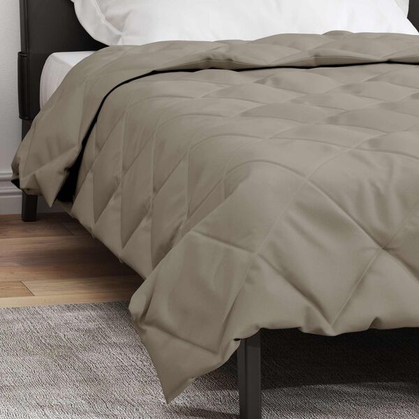 vidaXL Duvet Estivo Grigio chiaro 220 x 135 cm Microfibra