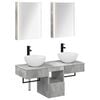vidaXL Set di Armadi da Bagno 5 pcs Grigio Cemento 43 x 11,5 x 60,5 cm