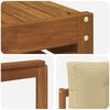 vidaXL Set divani 9 pcs Naturale e Beige Legno di Acacia Massello