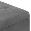 vidaXL Pouf contenitore Grigio scuro 60 x 60 x 45 cm Velluto
