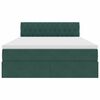 vidaXL Letto con Contenitore Verde Scuro 140 x 200 cm Velluto