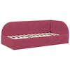 vidaXL Struttura Letto Angolare con Materasso 2 pcs Rosso Velluto