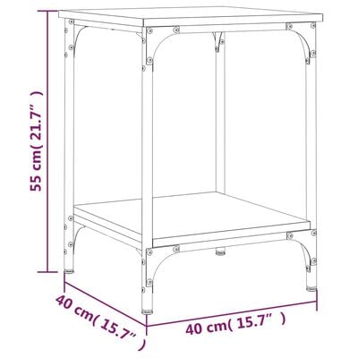 vidaXL Tavolino da Salotto Nero 40x40x55 cm in Legno Multistrato