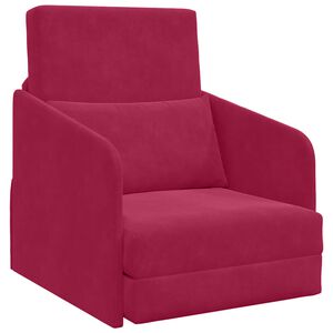 vidaXL Divano letto Rosso Vino 65 x 80 x 83 cm Velluto