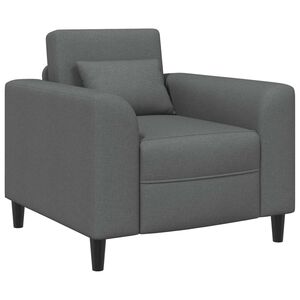 vidaXL Poltrona Grigio Scuro Tessuto