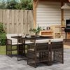 vidaXL Set da Pranzo da Giardino 5pz con Cuscini in Polyrattan Marrone