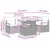 vidaXL Set Divano da Giardino 6 pcs Grigio chiaro Poly Rattan