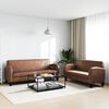 vidaXL Set Divani 2 pz in Camoscio Artificiale Marrone