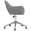vidaXL Sedie da Pranzo Girevoli 4 pz Grigio Chiaro in Tessuto