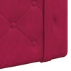 vidaXL Testata appesa Rosso Vino 100 x 55 x 5 cm Velluto