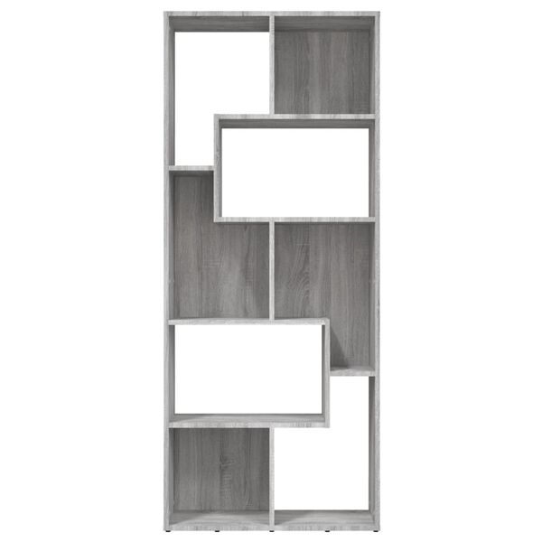 vidaXL Libreria Grigio Sonoma 67x24x161 cm in Legno Ingegnerizzato