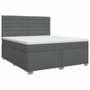 vidaXL Letto box spring con materasso Grigio Scuro 140 x 200 cm