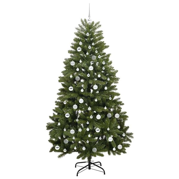vidaXL Albero di Natale artificiale Verde 210 cm PVC e Metallo