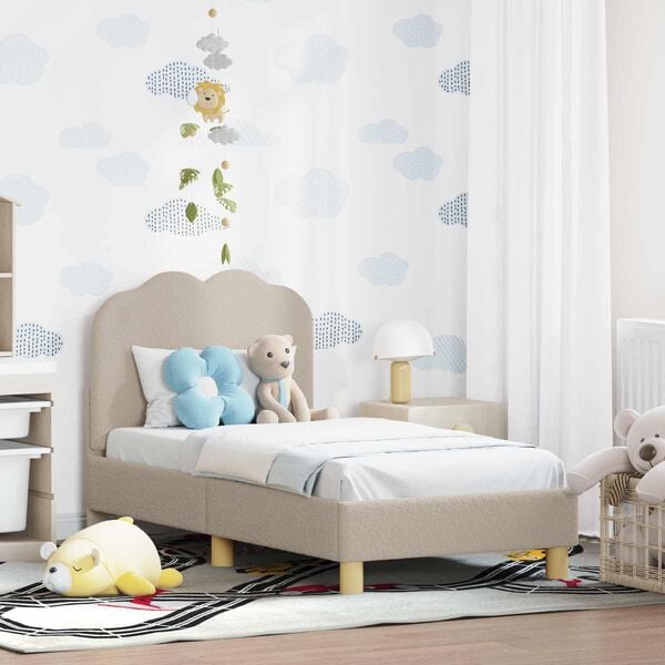 vidaXL Struttura letto per bambini con testata Grigio chiaro