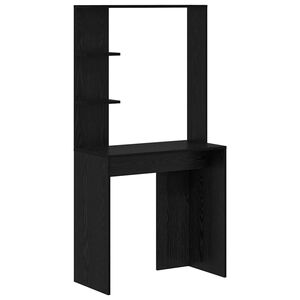 vidaXL Scrivania Rovere Nero Legno ingegnerizzato 78,5 x 37 x 154,5 cm