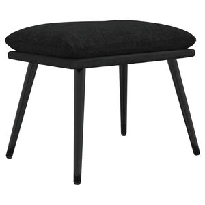 vidaXL Poggiapiedi Nero 45x29,5x35 cm in Tessuto e Similpelle