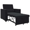 vidaXL Divano Letto Singolo con ruote Nero 90 x 165 x 87 cm Velluto