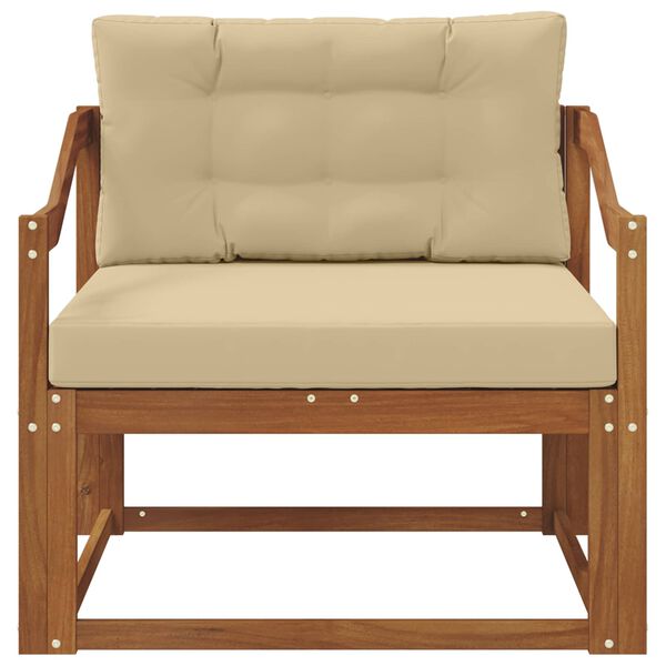 vidaXL Divano centrale per esterno Legno di Acacia Massello Naturale