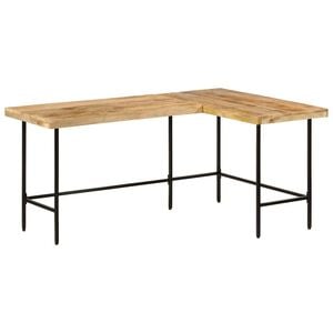 vidaXL Scrivania 165x110x77 cm Legno Massello Mango Ferro