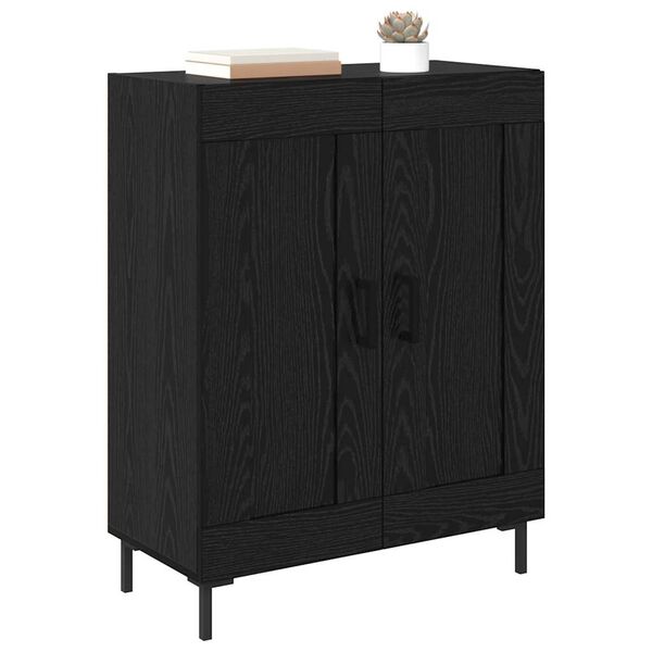 vidaXL Credenza Rovere Nero 69,5 x 34 x 90 cm
