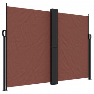 vidaXL Tenda da Sole Laterale Retrattile Marrone 180x1200 cm