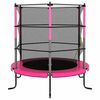 vidaXL Set Trampolino con Rete di Sicurezza Rotondo 140x160 cm Rosa