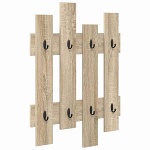 vidaXL Appendiabiti a muro A parete Rovere Sonoma 60 x 3 x 82 cm