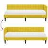vidaXL Struttura Letto Angolare con Materasso 2 pcs Giallo Velluto