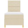vidaXL Letto a Sorgente LED con materasso Crema 80 x 200 cm Tessuto