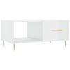 vidaXL Tavolino da Salotto Bianco Lucido 90x50x40 cm Legno Multistrato