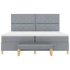 vidaXL Letto a molle con materasso Grigio chiaro 200 x 200 cm Tessuto