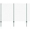 vidaXL Recinzione con Posto Verde 1,5 x 10 m Acciaio e PVC