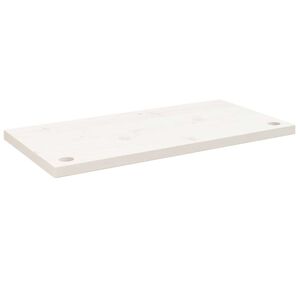 vidaXL Piano Scrivania Bianco 80x40x2,5 cm in Legno Massello di Pino