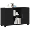 vidaXL Credenza FLORIN Nero 88,5 x 30,5 x 55,5 cm Legno multistrato