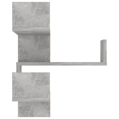 vidaXL Scaffale Angolare a Muro Grigio Cemento 40x40x50 cm Multistrato