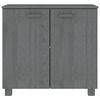 vidaXL Credenza HAMAR Grigio Scuro 85x35x80 cm Legno Massello di Pino