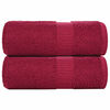 vidaXL Asciugamani FROGN 2 pz Bordeaux 30x30 cm 360 g/m&sup2;