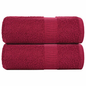 vidaXL Asciugamani FROGN 2 pz Bordeaux 30x30 cm 360 g/m&sup2;