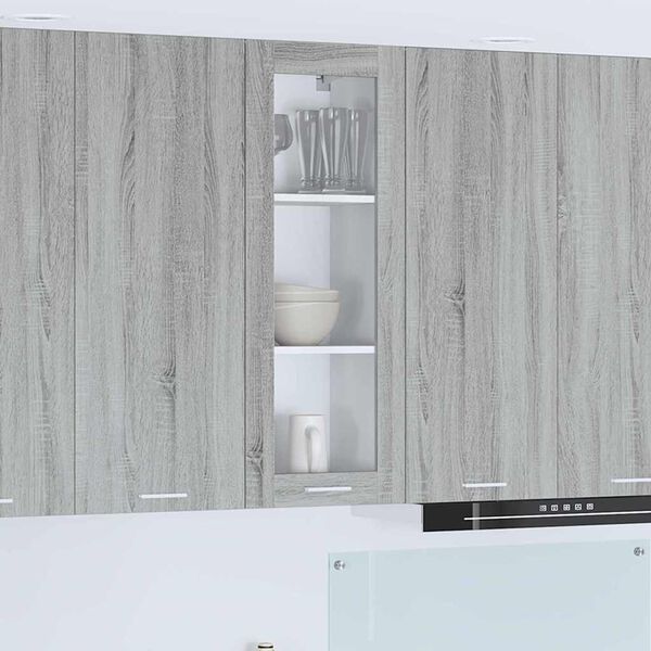 vidaXL Armadio pensile con porta Grigio Sonoma 40 x 31 x 100 cm