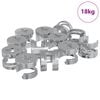 vidaXL Dadi con bloccaggio a cam 8372 pz Argento Metallo