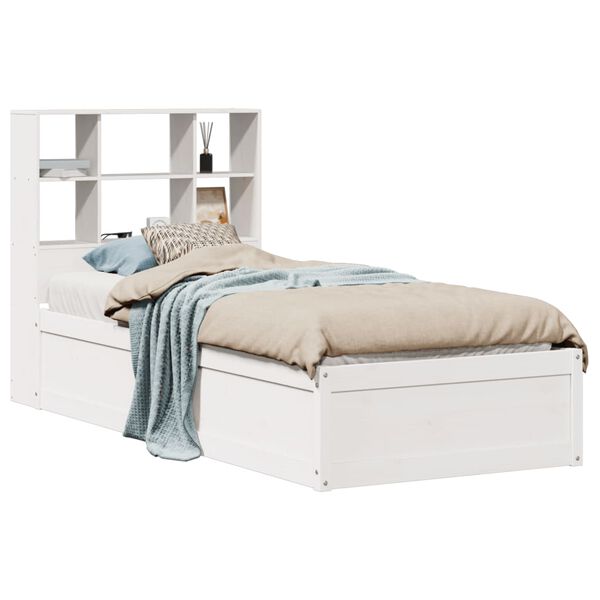 vidaXL Letto senza Materasso Bianco 90x190 cm in Legno Massello Pino