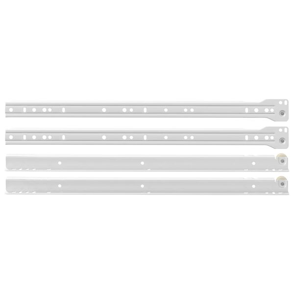 vidaXL Scorrevole per cassetti 49 pcs Bianco Acciaio