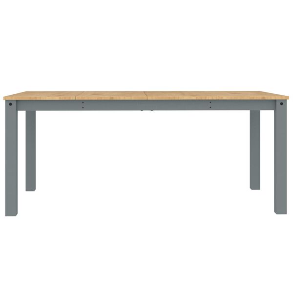 vidaXL Tavolo da Pranzo Panama Grigio 180x90x75 cm Legno Massello Pino