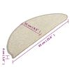 vidaXL Tappetini per scale 15 pz 65x21x4 cm Argento Semicircolari Grandi