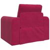 vidaXL Divano letto Rosso Vino 98 x 71 x 83 cm Velluto